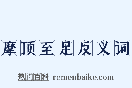 摩顶至足反义词是什么意思的图片